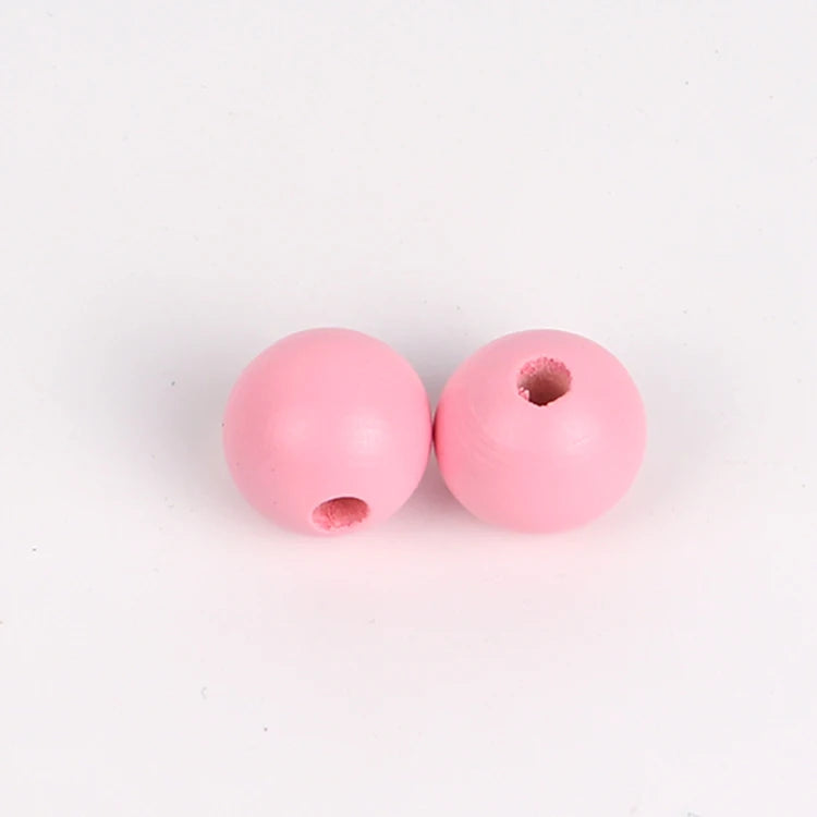 Fast Shipping New Born Baby Toys Chewable 10mm/12mm/16mm /20mm Chinese Wood Baby Toy Custom Colorful Jewelry Beaded