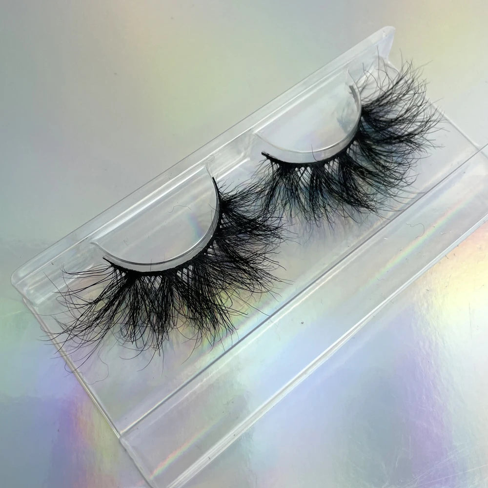 Package Box Custom Mink Eyelashes Private Label Natural False Full Strip Eyelashes Supplier 3D Mink Eye Lashes Wholesale