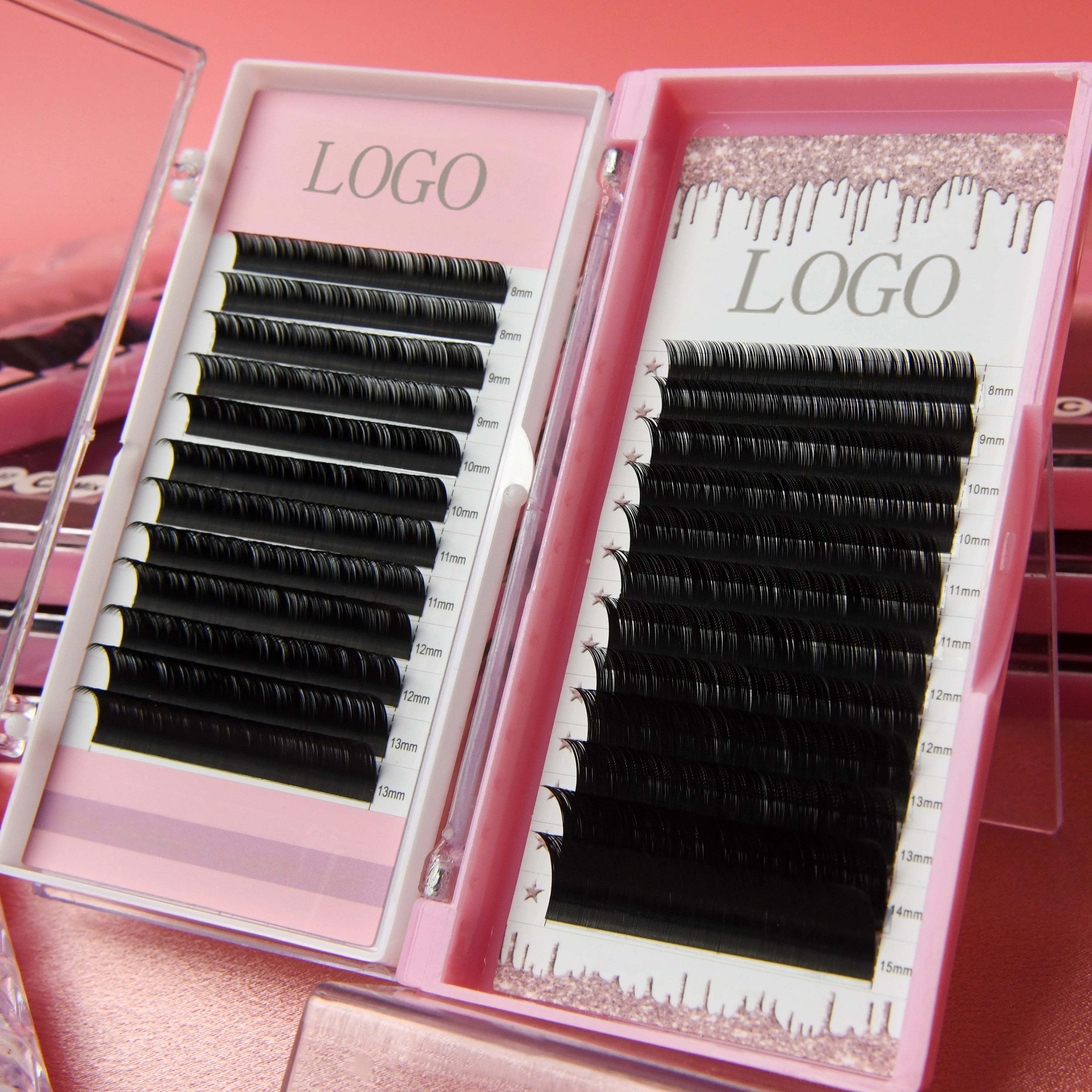 Private Label Wholesale Silk Individual Eye Lashes Extensions Cashmere Lash Eyelashes Makeup Usage with Box Packaging