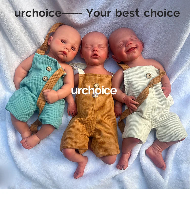 Chubby 20inch Full Silicone Reborn Baby Dolls for Girl Tan Skin Cute New Born Open Mouth Dolls Festival Gifts Age 3+