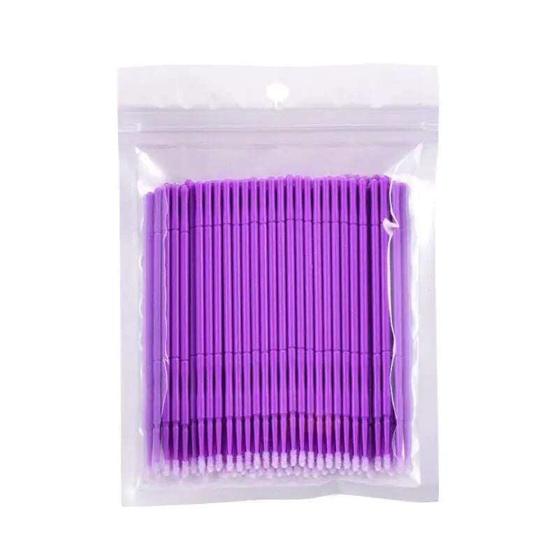 100pcs/Bag Micro Applicator Brush Disposable Eye Lashes Mascara Wands for Eyelash Extension Micro Swabs Microblading Supplies
