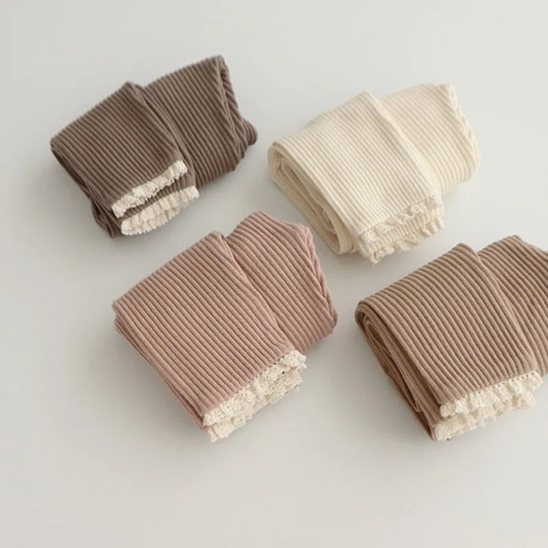 New Born Girl Trousers Winter Spring Long Cotton Elastane Slim Pants Thick for Baby Girl Leggings for Girls Kids and Children