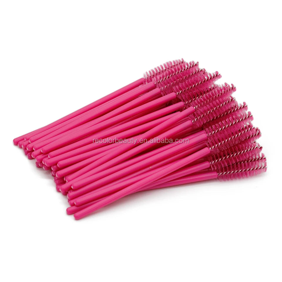 50pcs Eyelash Brush Disposable Eye Lashes Make up Brushes Eyebrow Mascara Wand Applicator for Lash Extension