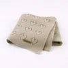 Multi-use New Cotton Solid Baby New Born Organic Knitted Blanket Hollow Out Blanket Baby