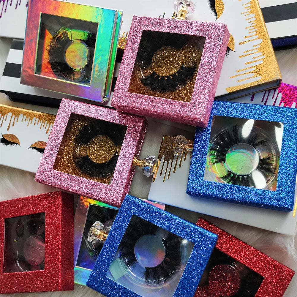 New Design Custom Eyelash Packing Set 3d Mink False Eye Lashes Own Brand 25mm Wholesale Mink Eyelashes