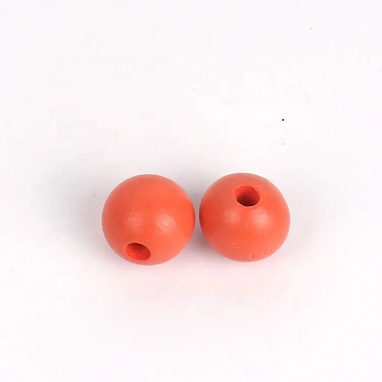 Fast Shipping New Born Baby Toys Chewable 10mm/12mm/16mm /20mm Chinese Wood Baby Toy Custom Colorful Jewelry Beaded