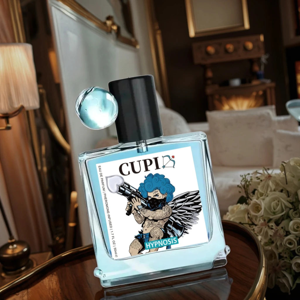 Cupid 50ml Portable Blue Phero Cologne for Men Elegant Body Spray with Comfortable Long-Lasting Fragrance
