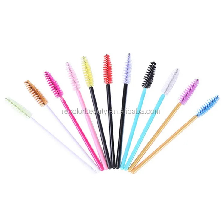 50pcs Eyelash Brush Disposable Eye Lashes Make up Brushes Eyebrow Mascara Wand Applicator for Lash Extension