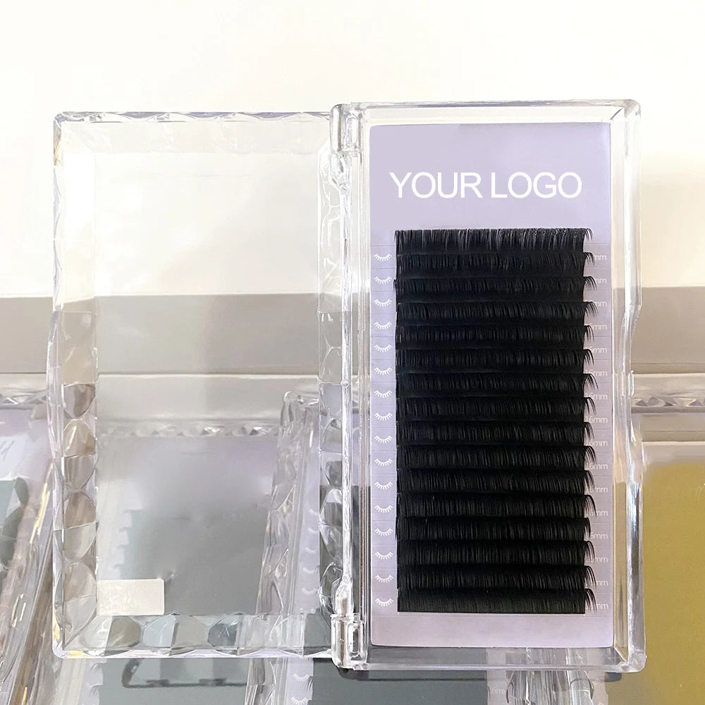 Korean PBT Private Label Faux Mink Individual Eye Lashes Supplies Lash Trays Volume Classic Cashmere Eyelash Extension