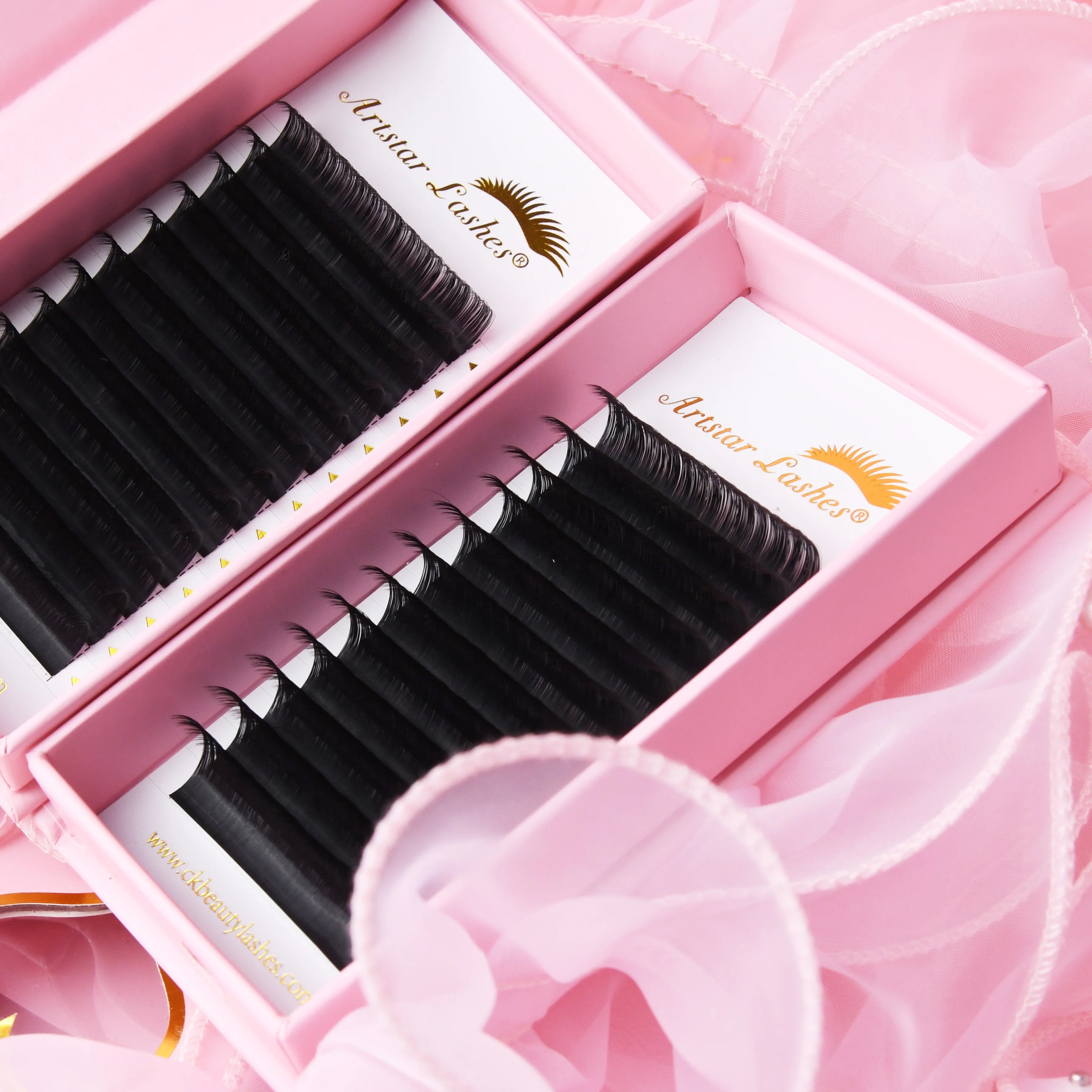 Individual Lashes 0.12 0.15 0.18 0.20mm Classic Cashmere Dark Black Lash Trays Soft Eye Lashes Extension