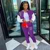Casual Two-Piece Baseball Uniform Woolen Sports Suit with Short Tops Solid Winter Design One Set Nonwoven Women's