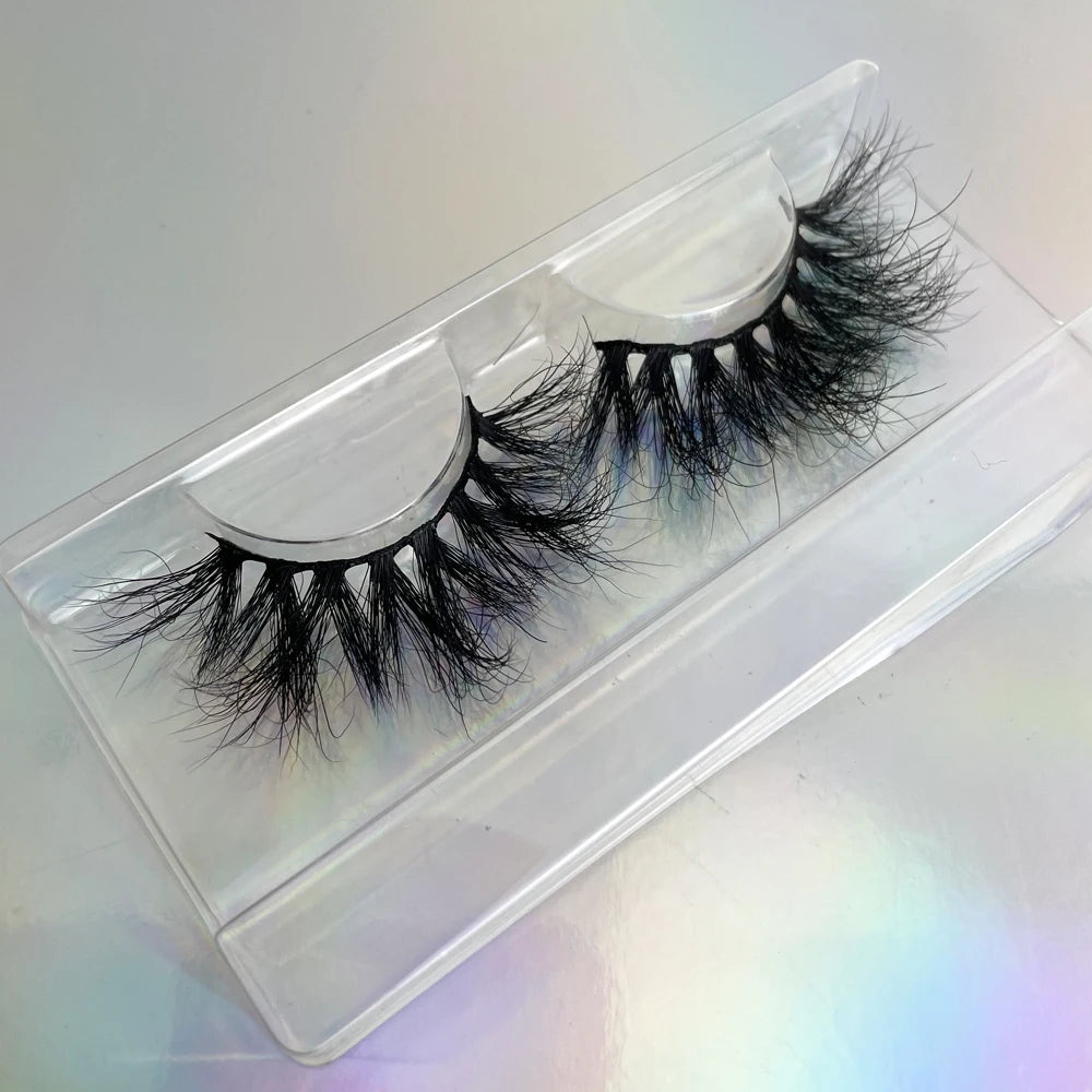 Package Box Custom Mink Eyelashes Private Label Natural False Full Strip Eyelashes Supplier 3D Mink Eye Lashes Wholesale