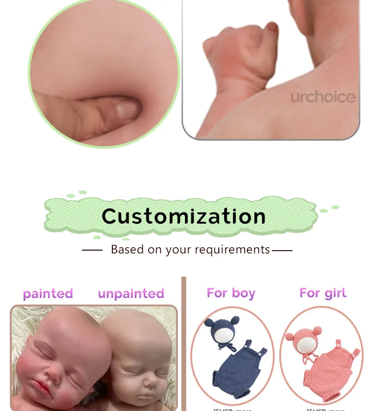Chubby 20inch Full Silicone Reborn Baby Dolls for Girl Tan Skin Cute New Born Open Mouth Dolls Festival Gifts Age 3+