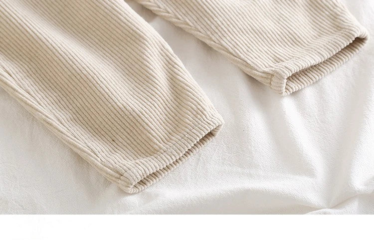 Children Beige Corduroy Pants New Born Baby Boys Girl Long Trousers Spring Jumpsuit Fashion Wear Solid Clothes Overalls for Kids