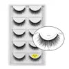 New Full 5 Pairs One Box 3D Mink Hair False Eyelashes Natural Thick Long Eye Lashes Wispy Makeup Beauty Extension Tools H13