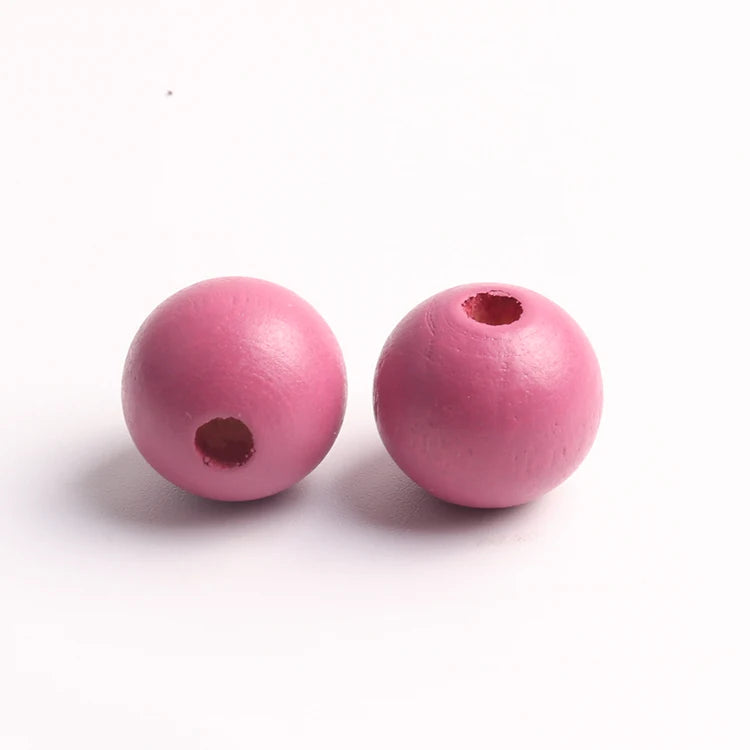 Fast Shipping New Born Baby Toys Chewable 10mm/12mm/16mm /20mm Chinese Wood Baby Toy Custom Colorful Jewelry Beaded