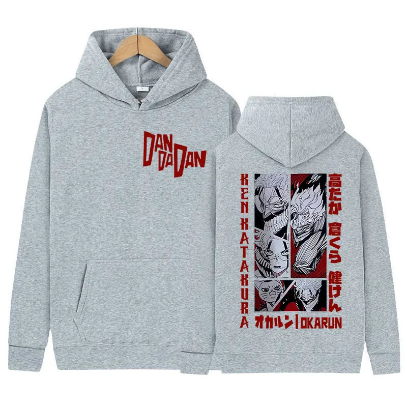 Japan Funny Anime Peripherals Dandadan Graphic Print Hoodies Men Women Harajuku Unisex Vintage Pullovers Oversized Sweatshirts