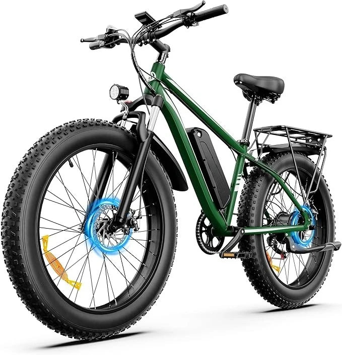 Electric Bike for Adults Peak 1500W Electric Bicycle 48V 15AH (720WH) Battery Electric Bike 26" Fat Tire Mountain,Customized