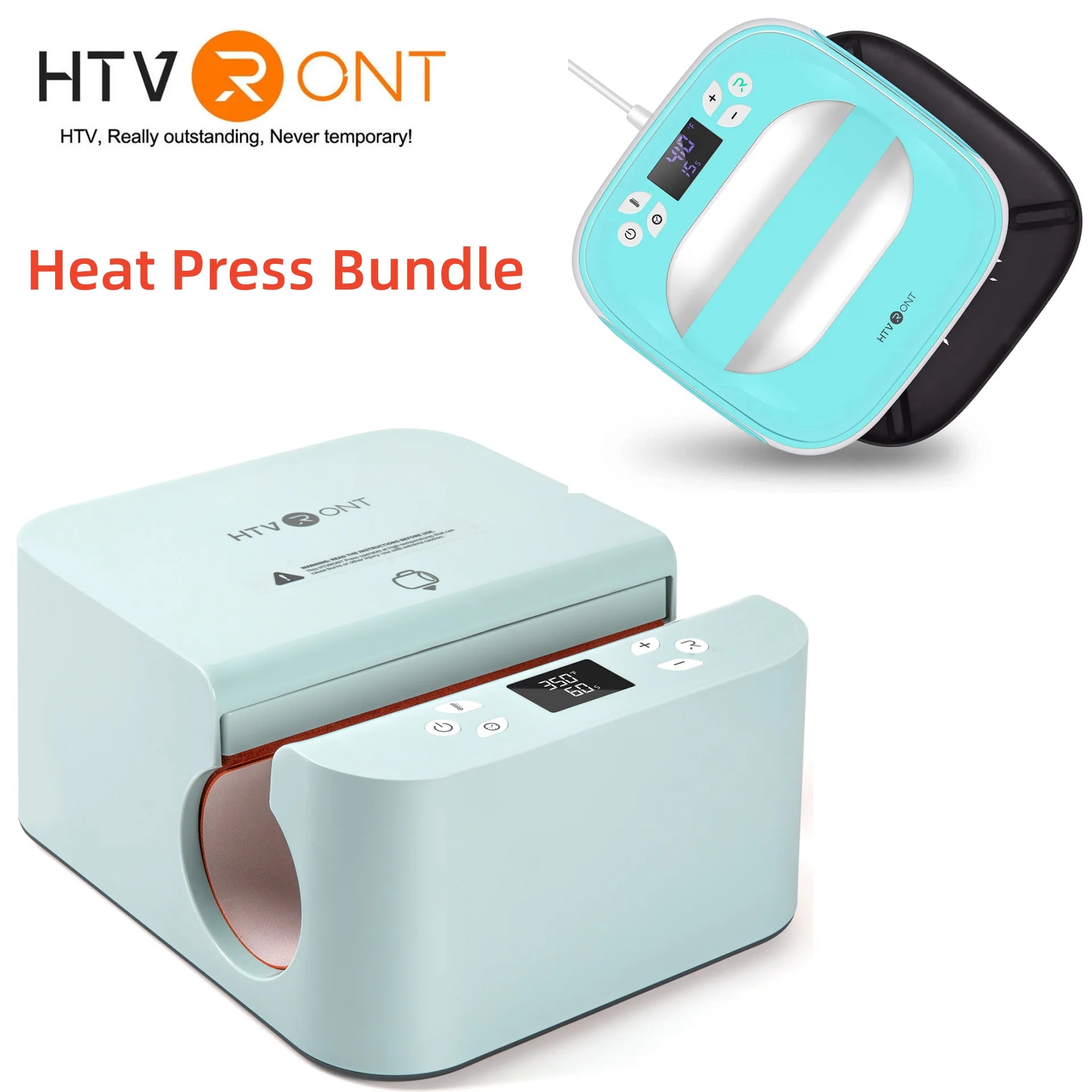 HTVRONT Automatic Heat Pres Machine+ Mug Tumbler Heat Press+ Square Heat Press+ Vinyl Cutter Machine for DIY Cups T-shirt +Gifts
