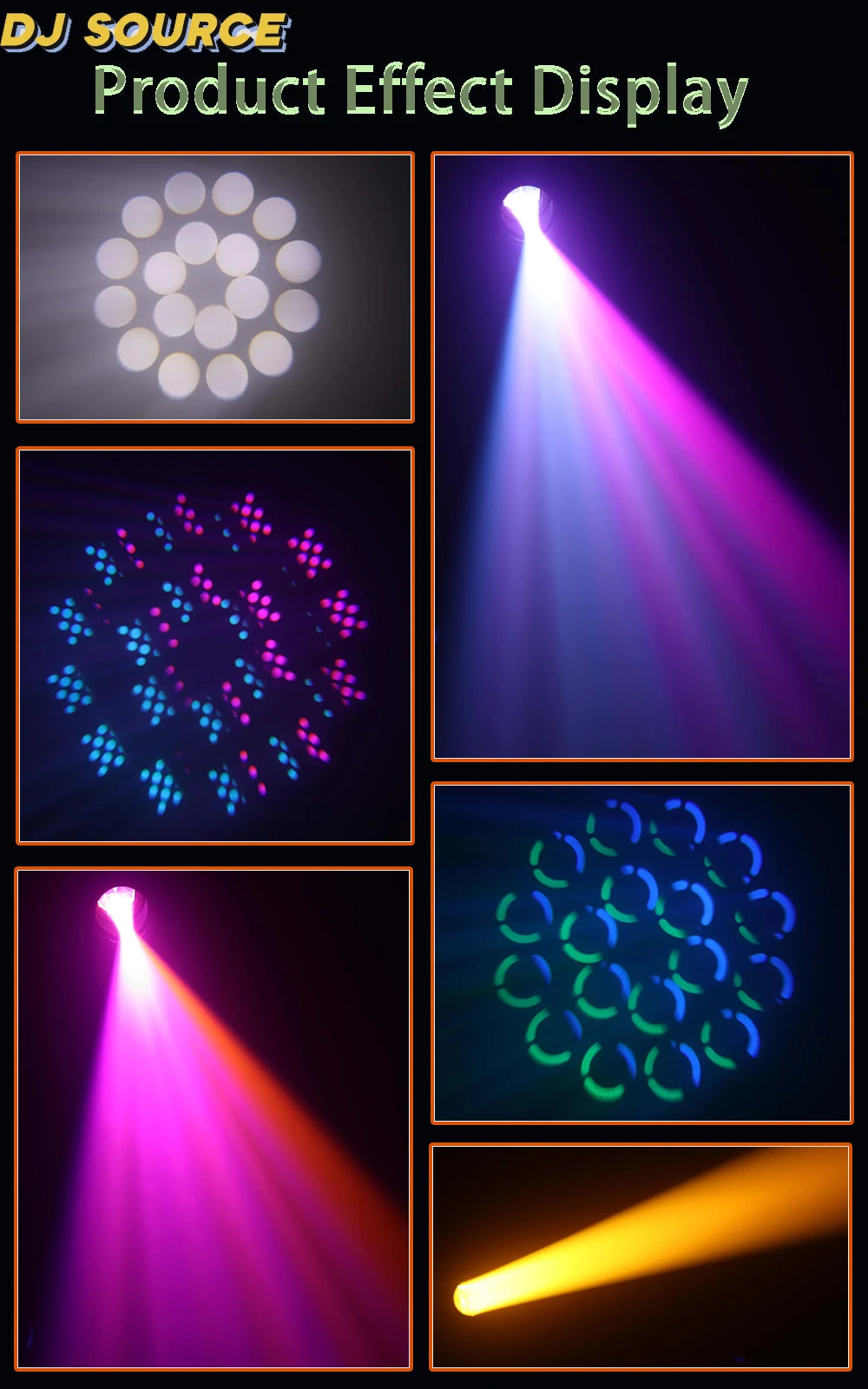 4Pcs LED 200W Moving Head Light Beam+Spot+18 Prism+Rainbow Effect Stage Lighting Dmx DJ Disco Party Wedding Stage Effects Lamp