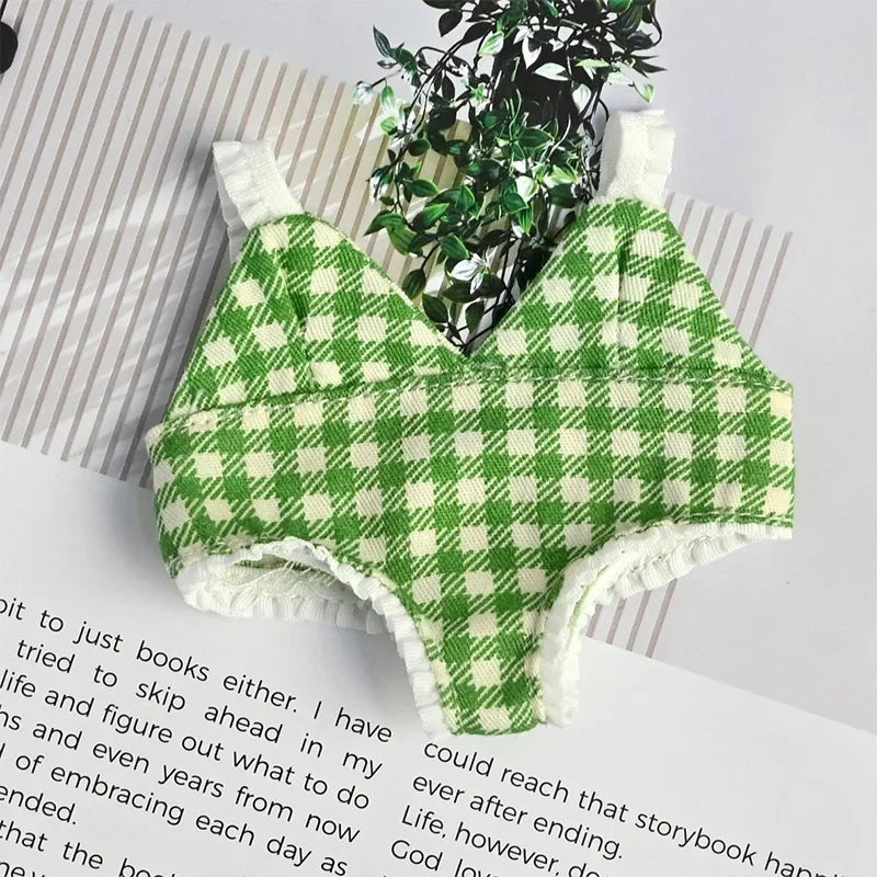 Swimsuit Beach Diving Surfboard for 15/17cm Labubu Glasses Swimming Circle for Labubu V1/V2/V3 Doll Clothes Outfit Accessories