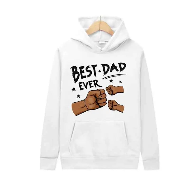 Autumn Black Men Trend Hoodies Women Casual Streetwear Best Dad Print Sweatshirts Long Sleeve Harajuku Y2K Tops Spring White