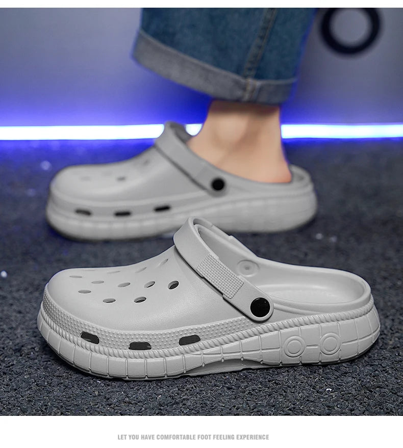Summer Vacation Style Sandals Men Women Large Size Lightweight Soft Sole Comfort Footwear Men's Women's Slippers