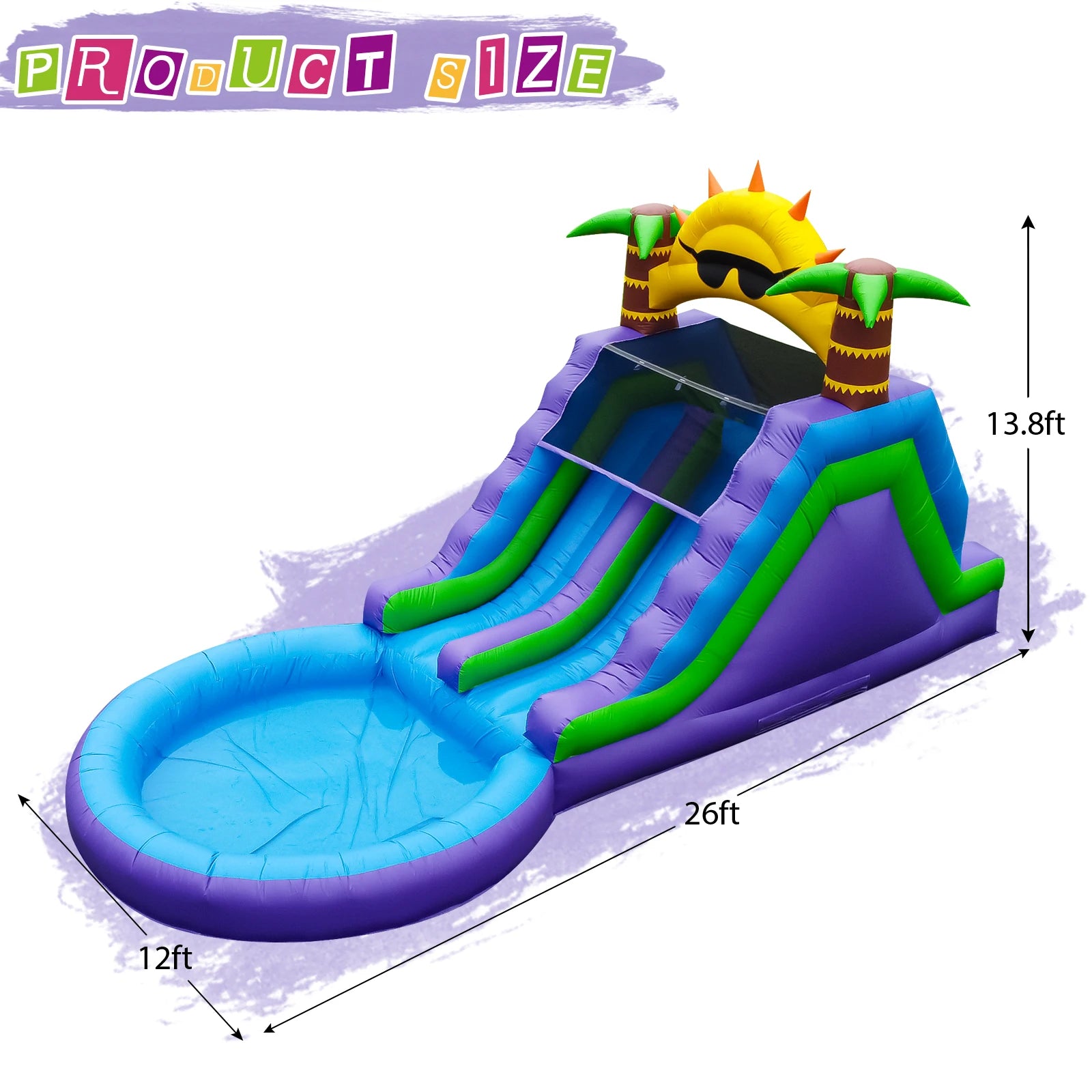 King Inflatable Summer Outdoor Sildes Air Bounce Water amusement Play Equipment Inflatble Water Double Slide Bubble Ball Pit