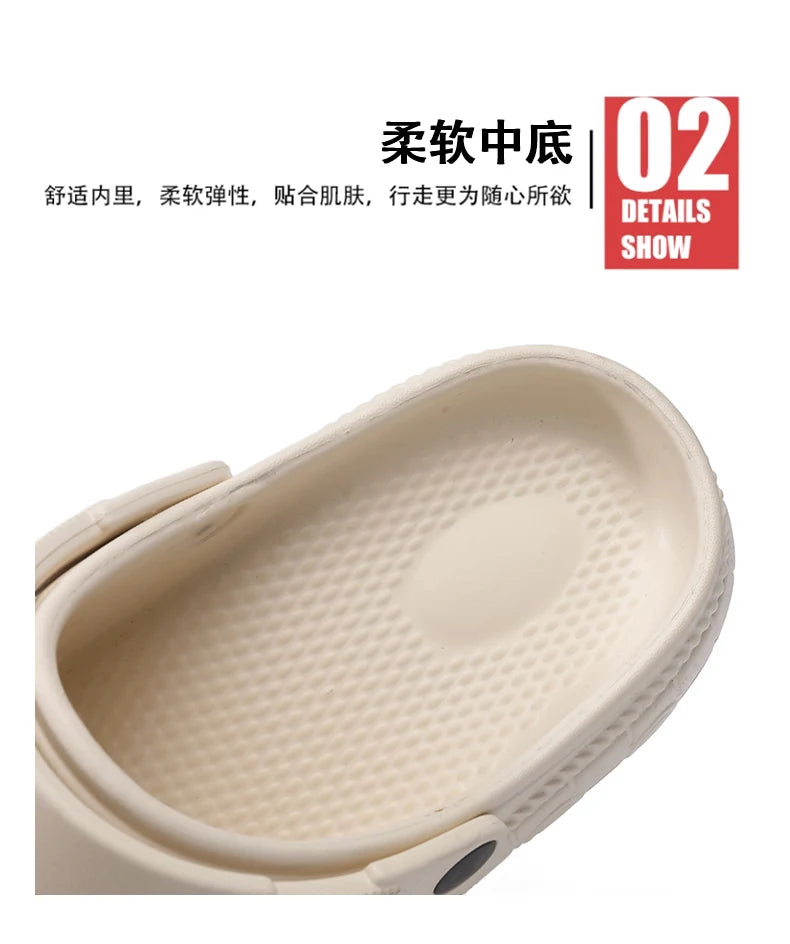 Summer Vacation Style Sandals Men Women Large Size Lightweight Soft Sole Comfort Footwear Men's Women's Slippers