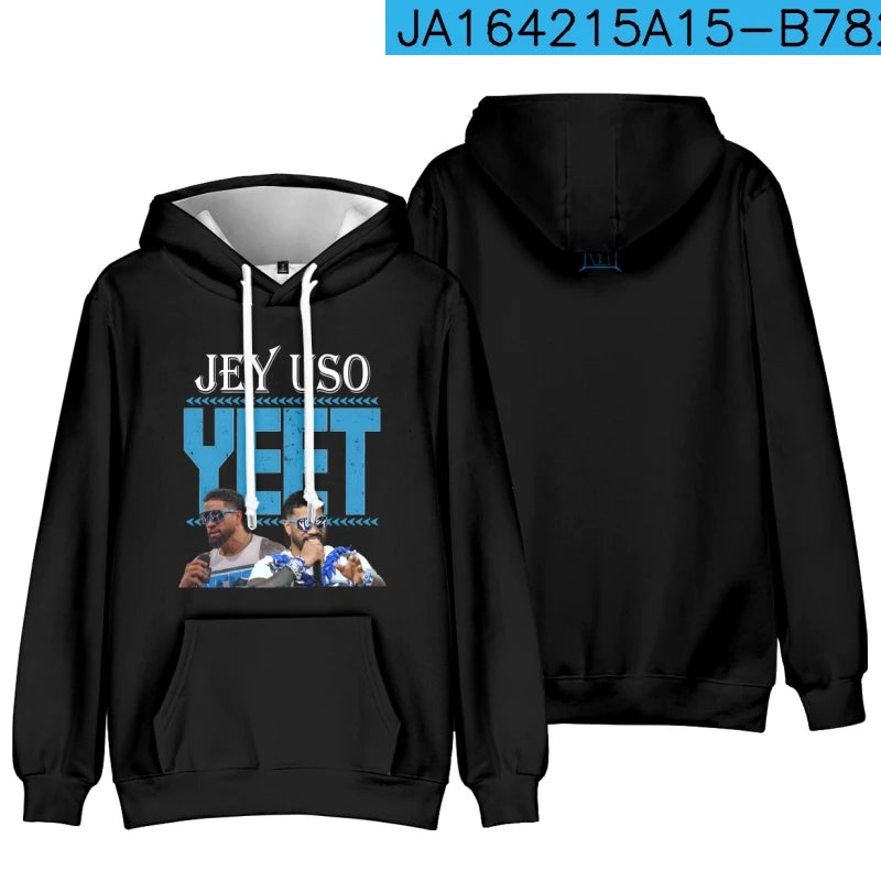 Jey Uso Yeet Hoodies Merch Hooded Women/Men Fashion Casual Streetwear Sweatshirts Clothing Hoodie Fashion Outwear