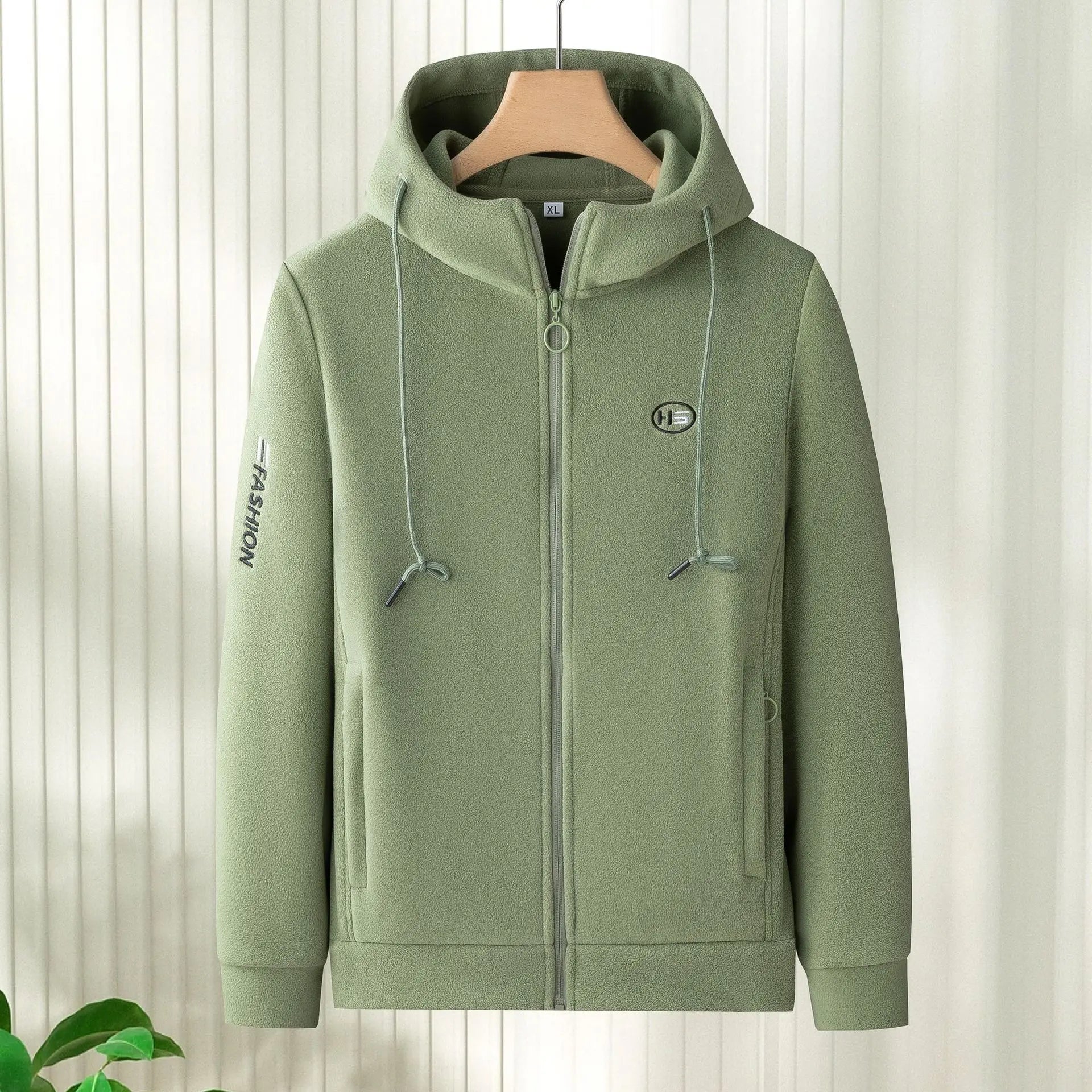 Women Casual Hoodies Printed Letters Warm Polar Fleece Plush Lamb Cardigan Jacket Coat Cashmere Zipper Loose Fit Sweatershirt