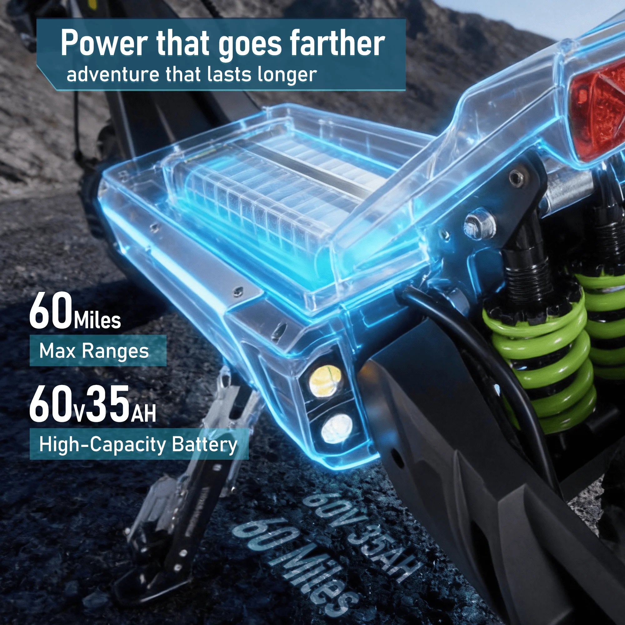 EOEOTWO Electric Scooter,6000W Dual Motor,55Mph Top Speed,60Miles Range,Scooter for Adults with Dual Suspension Hydraulic Brake