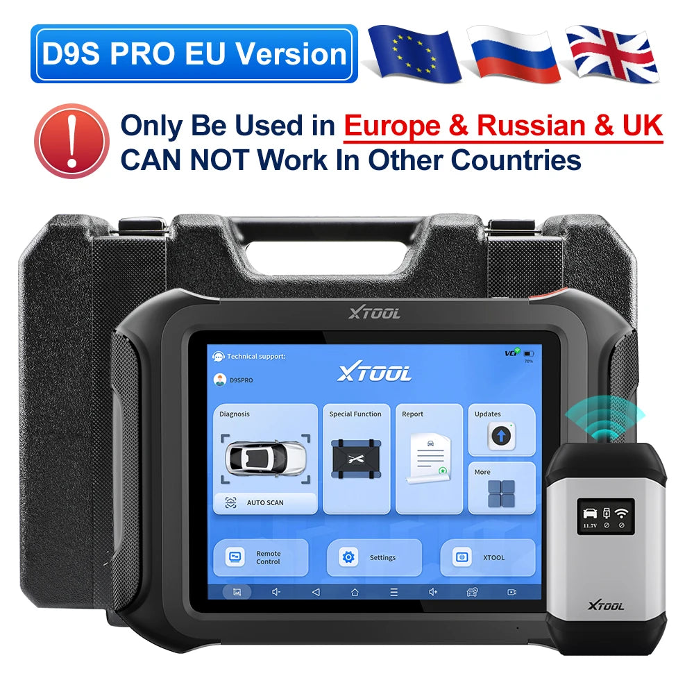 XTOOL D9S PRO Bluetooth Diagnostic Tool ECU Coding Programming Automotive Scanner Key Programmer Topology Map CAN FD DoIP