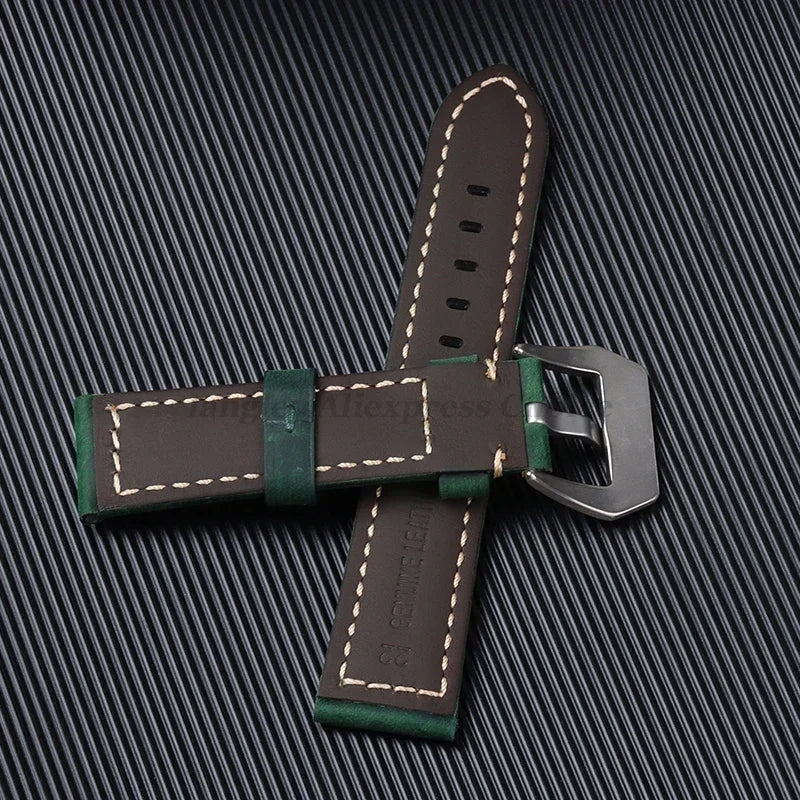 Genuine Leather Watch Strap for Panerai Band Men Women PAM111/441/312 Horse Cowhide Leather Belts 20mm 22mm 24mm 26mm for Casio