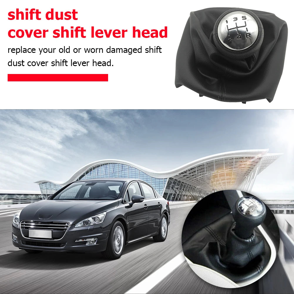 5 Speed Gear Shift Knob Shifter Boot Excellent ABS Plastics Prolonged  for Peugeot 307 207 406 Citroen C3 C4 C5