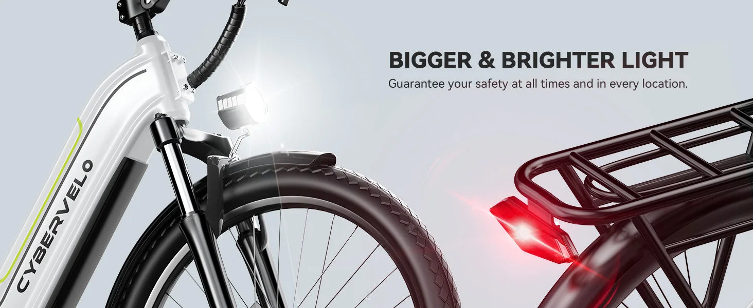 1000W Electric Bike for Adults Cybervelo EK7 26inch Shimano 7 Speed 80+Miles Removable Battery All Terrain E-bike