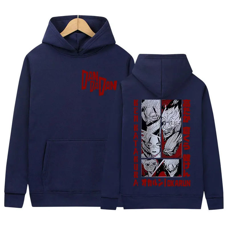 Japan Funny Anime Peripherals Dandadan Graphic Print Hoodies Men Women Harajuku Unisex Vintage Pullovers Oversized Sweatshirts