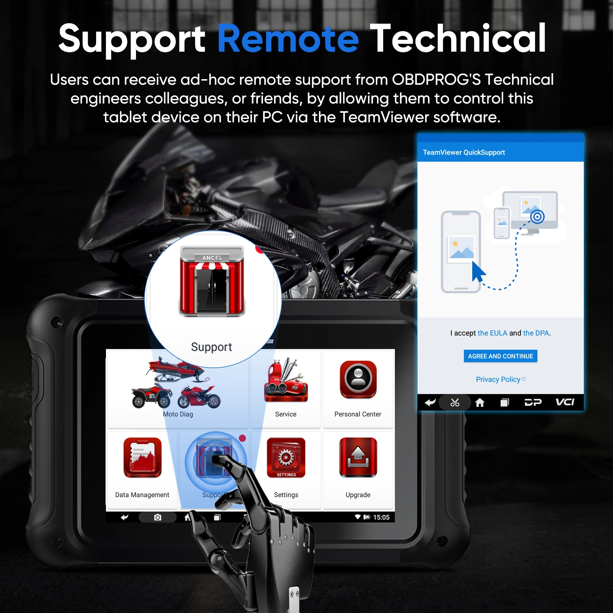ANCEL MT700 OBD2 Motorcycle Scanner Full System Diagnostic Tool  Oil Reset ABS Bleeding ECU Coding Active Test for Motorcycle