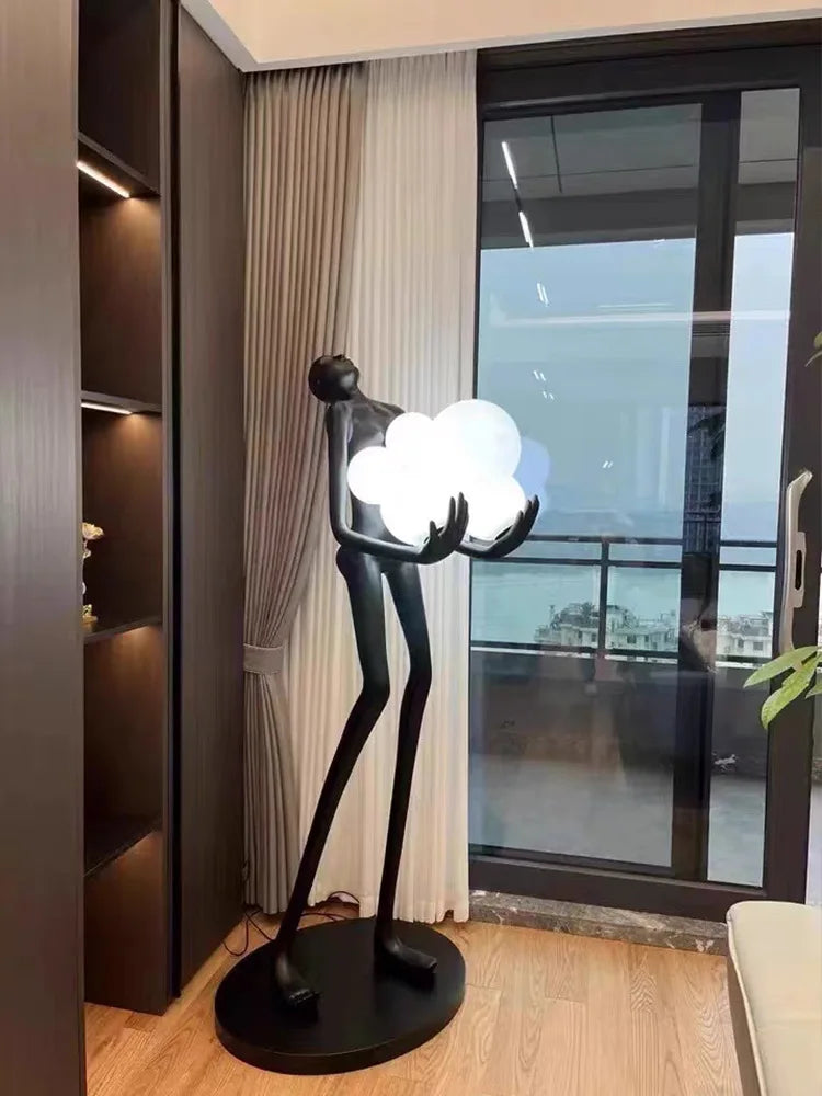 Nordic Humanoid Floor Lamp Sculpture Design Exhibition Hall Decoration Living Room LampS Styling Lamp Halloween Lamp BedroomLamp