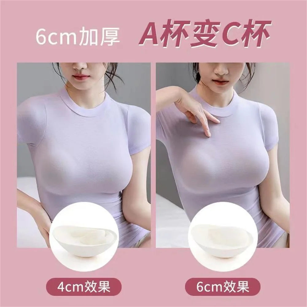 6CM Thick Sponge Push Up Bra Pad for Women Invisible Insert Swimsuit Bikini Breast Enhancers Chest Cup Pads Accessories A to C
