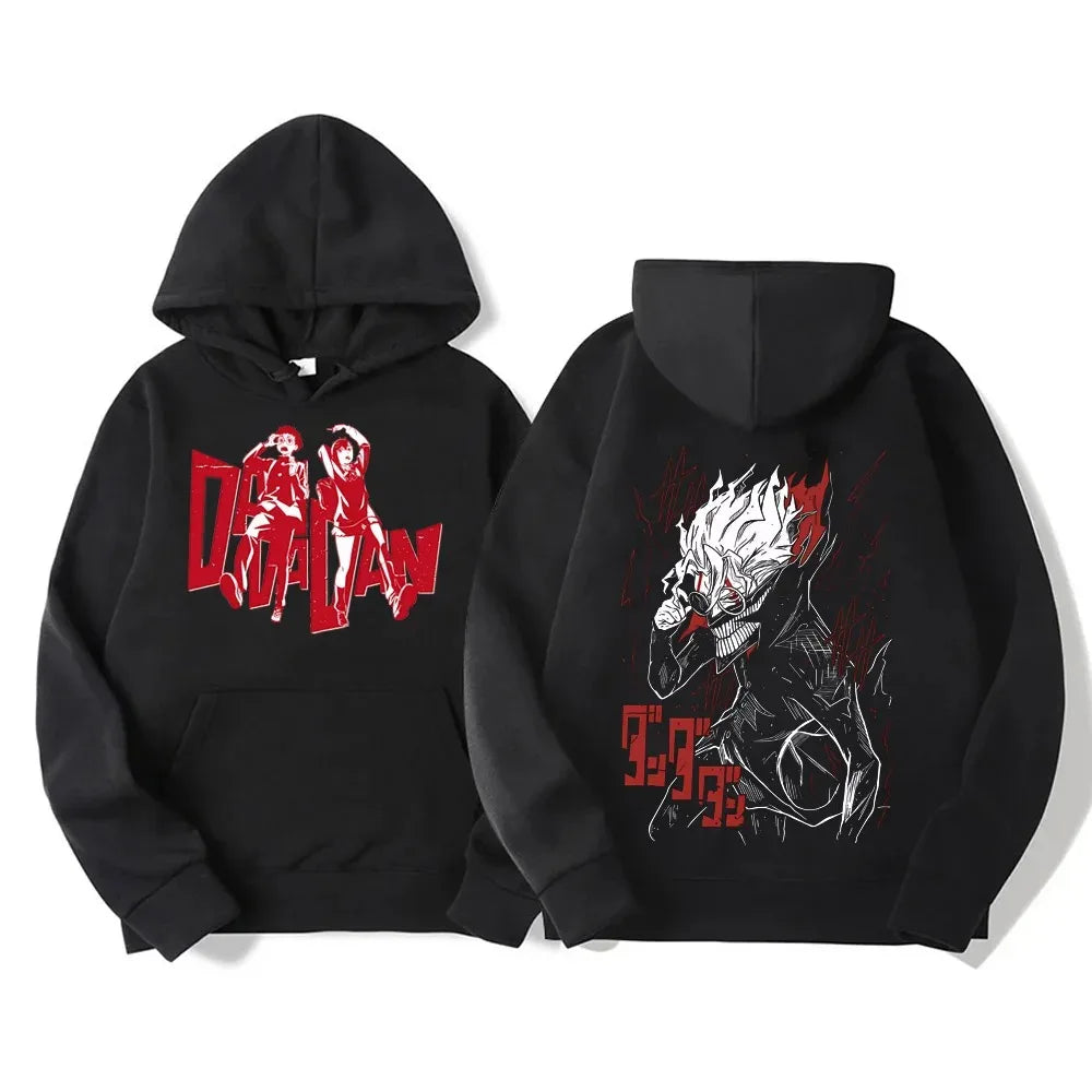 Japan Funny Anime Peripherals Dandadan Graphic Print Hoodies Men Women Harajuku Unisex Vintage Pullovers Oversized Sweatshirts