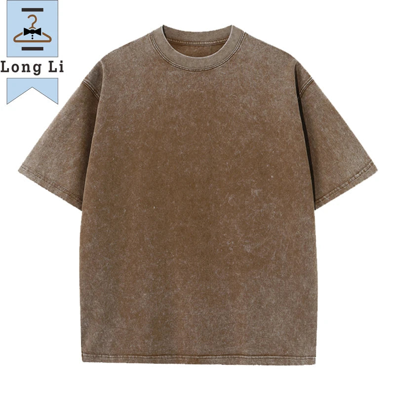 Hip Hop t shirt Men fashion Cotton Harajuku Multicolors Oversized Washed T-shirt women Unisex Summer Retro Short Sleeve Tee top