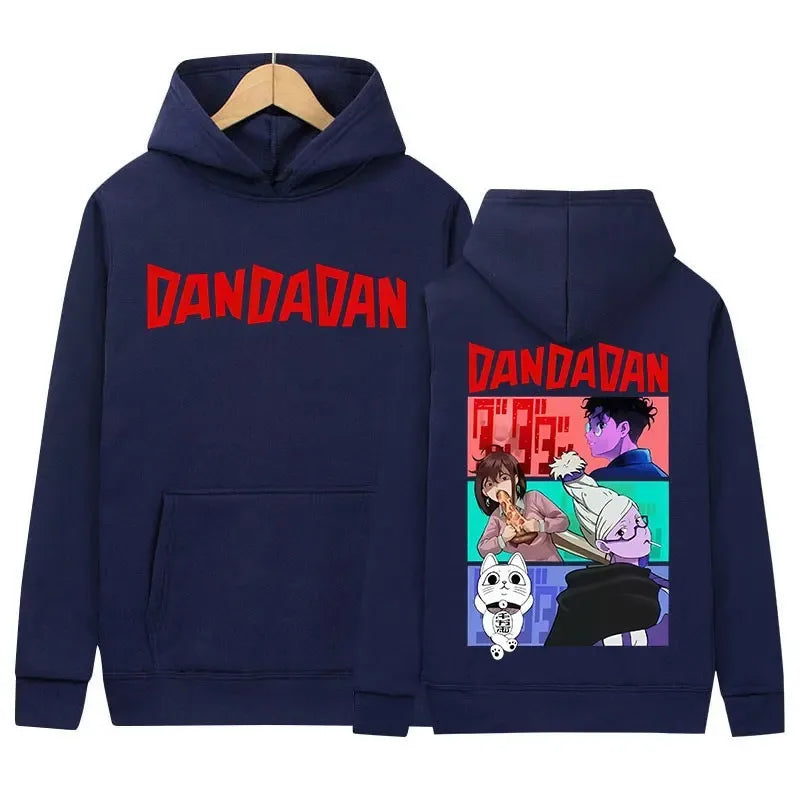 Japan Funny Anime Peripherals Dandadan Graphic Print Hoodies Men Women Harajuku Unisex Vintage Pullovers Oversized Sweatshirts
