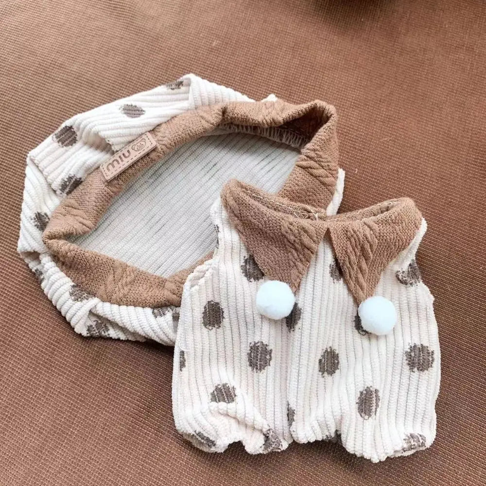 Head Cover 20cm Cotton Doll Dress Shoulder Strap Skirt Hoodies Cotton Doll Clothes DIY Dress Up Sweet Plush Toy Clothes