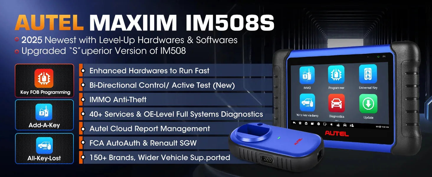 Autel MaxiIM IM508S XP400 PRO Car Key Programming Tool OBD2 Scanner All-in-One IMMO Key Programmer Active Test PK IM508