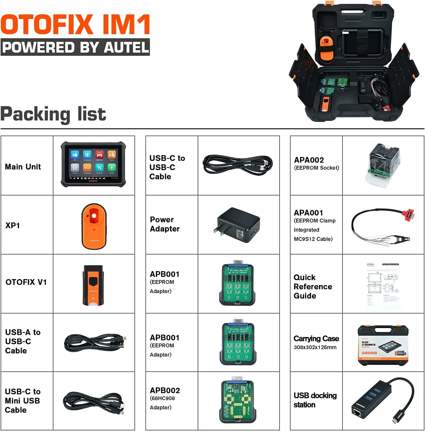 Car Key FOB Programming Tool OTOFIX IM1 All System Diagnostic Scan Tool Auto Key Programmer IMMO Function Key Tool 2 Year Update