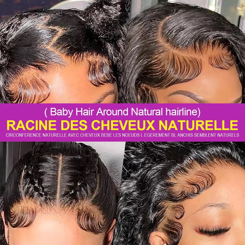 40 46 Inch 13x6 Hd Loose Deep Wave Lace Frontal Wig Brazilian 13x4 360 Full Water Curly Human Hair Wigs For Women 300% Density