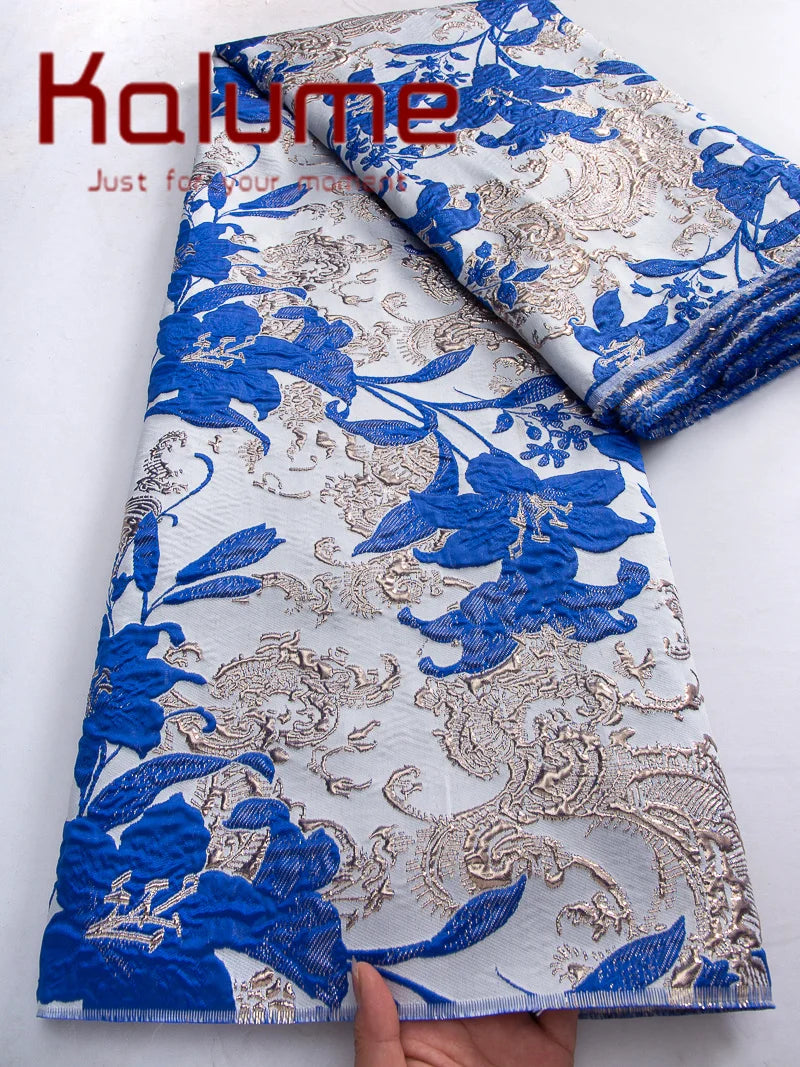 Kalume Lace 2025 Luxury African Brocade Lace Fabric High Quality French Gilding Lace Fabric For Sewing Cloth Party Dress F4442