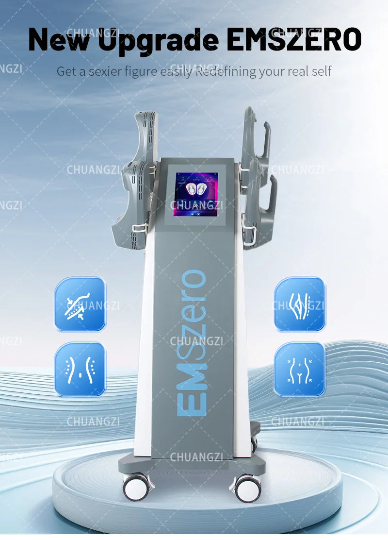EMSzero Neo 15Tesla 6500W EMS Body RF Sculpt Machine Body Slimming Fat Burn Muscle Training Home Salon Use