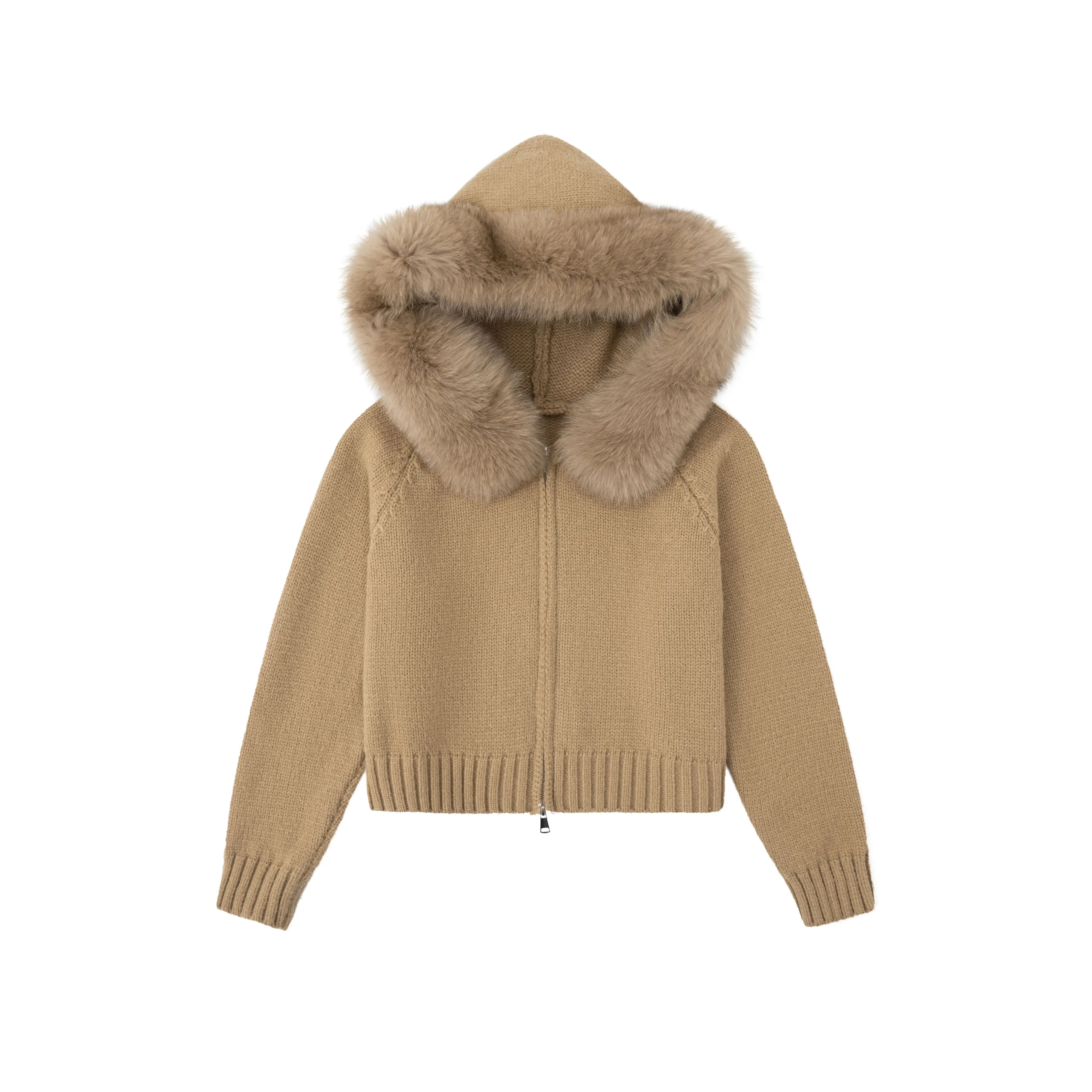 Winter Women Old Money Girl Long Sleeve Full Zip Cardigan Sweater Cuddly Hoodies Knitwear 2000s Aesthetic Korean Fashion Sweater